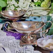 2 antike Salzschälchen