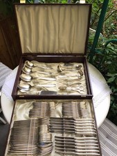 versilbertes Besteck  2x 6