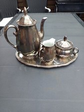 Dreiteiliges versilbertes