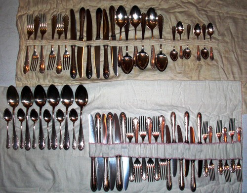 Versilbert vintage besteck - vintage,