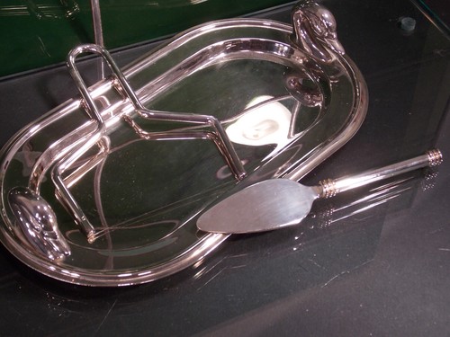 Antik foie gras set silber - set,