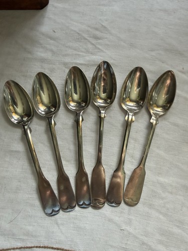 Versilberte löffel aus - 6x,