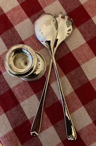 Versilbertes salatbesteck und - versilbertes,