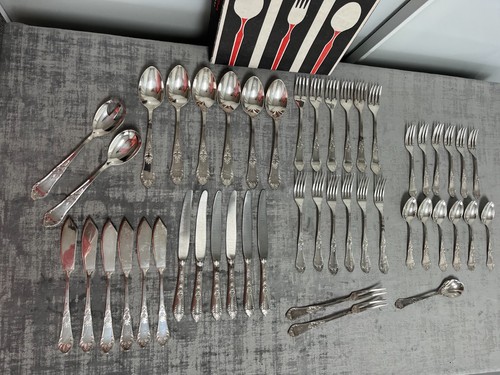 Besteck teilig versilbert - besteck,