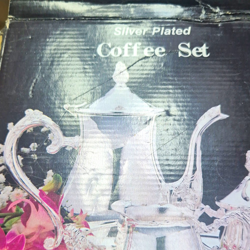 Versilbertes kaffeeservice set - kaffeeservice,