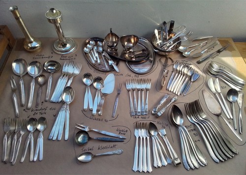 Versilbertes besteck - 4,8,