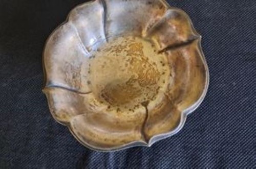 Kleine metallschale versilbert - kleine,