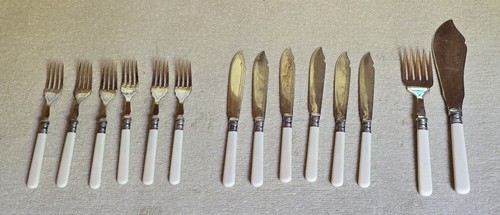 Fischbesteck versilbert - fischbesteck,