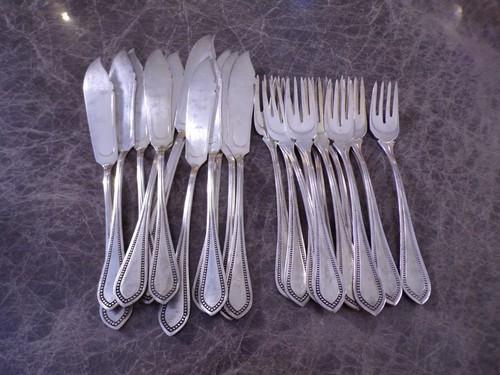 Versilbertes fischbesteck - versilbertes, 12